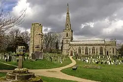 St George's, Ticknall with remains of old church