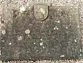St Mary's Church, Eccleston - The tablet in the enclosure marking the site of the Grosvenor family vault within the old church
