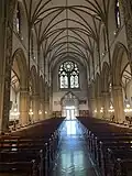 The interior facing the entrance