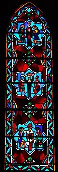 Stained glass dedicated to Andrew Carnegie