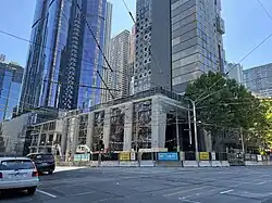 Artwork installed as part of entrance construction, March 2025.