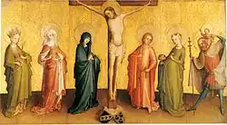 Crucifixion with Saints, 107.5 x 190.3&nbsp;cm. Alte Pinakothek, Munich