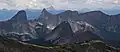 Ibex Peak to left of centre