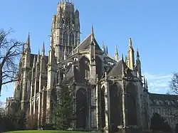 East end of the abbey church of Saint-Ouen, showing the chevet, Rouen, Seine-Maritime, France