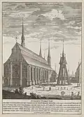 Linköping Cathedral from Suecia Antiqua et Hodierna from around 1690–1710.