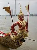 The bow of barge Sukhrip (Sugriva) Khrong Mueang