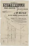 Suttonville, Ashbury, c.1900, W Pritchard, Liverpool Rd, Croydon Rd, Prospect St, Milton Rd.