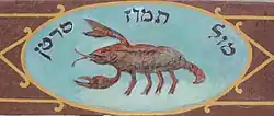 Mural in the Kupa Synagogue, Kraków, Poland