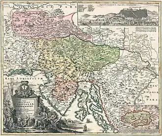 Tabula Ducatus Carnioliae, Vindorum Marchiae et Histriae.