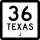 Business&nbsp;State Highway 36-J marker