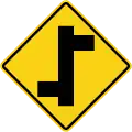 Offset road junction, left and right