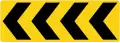 Chevron marker to left