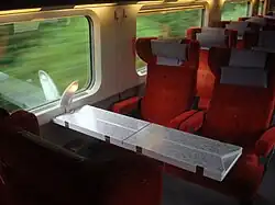 Comfortable seats, with tables