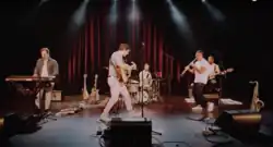 The 502s performing live in 2021. * (left to right: Matthew Tonner, Eddie Isola, Sean Froehlich, Joe Capati, Nicholas Dallas)