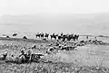 German machine gunners in action during the manoeuvres of 1905 with MG 01s.