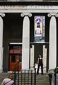 Banner outside the Lady Lever Art Gallery, 2004