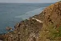 The coast at Ramore Head.
