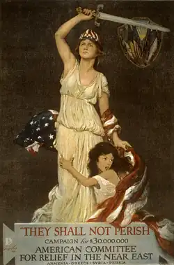 They Shall Not Perish: American Committee for Relief in the Near East, poster by Douglas Volk, 1918.
