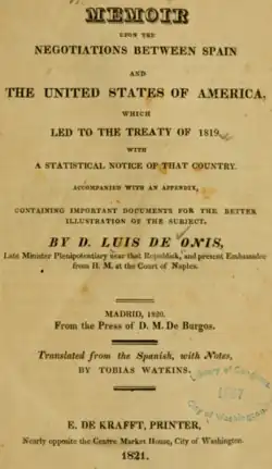 Black ink on yellowed white paper denoting the title, author, and publication information of the book
