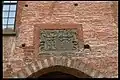 Coats of arms of Stiernblad and Beck-Friis families on castle wall