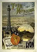 Poster advertising elevator