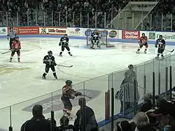 Photo of Pee-Wee teams playing at the Quebec Coliseum in 2009.