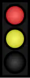 Red amber traffic lights