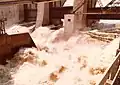 Opened floodgates during construction