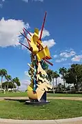 The Tribute to the Volunteer Spirit statue, erected in 2004, is located on the lake.