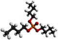 Ball and stick model of Tributyl phosphate