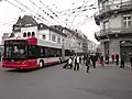 Swisstrolley 111, an example of the newest Winterthur trolleybus generation.