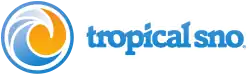 On the left is a circle with a blue border and an orange background with a wave crashing down from the lefthand side. To the right of the circle is the company's name in lowercase.