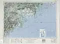 Map including the DPRK-USSR border (1954)