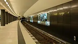 Platform of the U-Bahn station (U5)