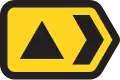 For triangle diversion, turn right