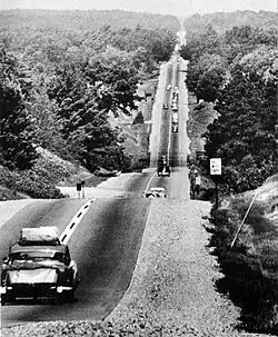 US 27 before relocation and conversion to a freeway near Clare