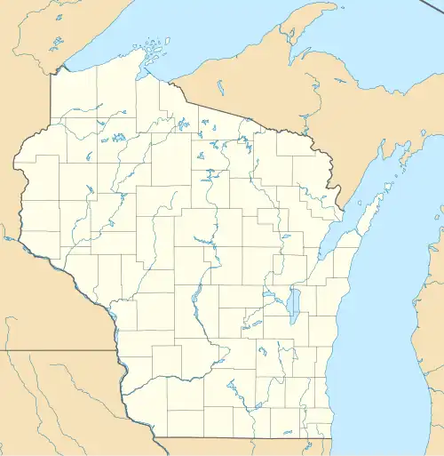 Map showing the location of Chiwaukee Prairie