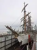 USCGC Eagle dry dock in Oak Ridge, 8 December 2017