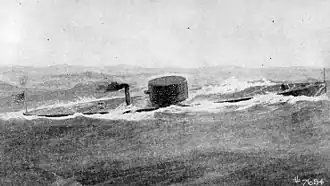Print: USS Monitor at sea