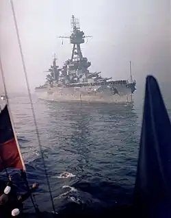 USS&nbsp;New York at the 1945 review