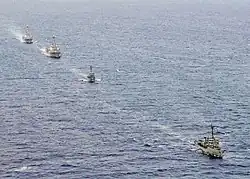 with BRP Rizal (PS-74), USS Chung-Hoon (DDG-93), and USS Howard (DDG-83) at CARAT Philippines 2011 exercise with the US Navy.