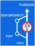 5.20.1 A preliminary sign of directions