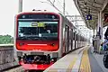 iE305 series conducting a load test entering track 9 of Manggarai Station
