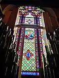 Ulisse De Matteis, detail of the stained-glass window from the Old American church in Florence, ca. 1881-82. Currently installed in St. James Episcopal Church in Florence.