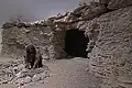 Museum expositon of a palaeolithic shelter, technology and culture