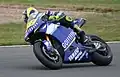 Valentino Rossi riding his 2005 Gauloises Yamaha YZR-M1.