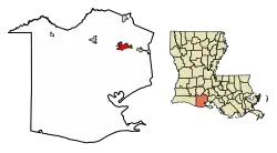Location within Vermilion Parish and Louisiana