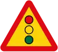 Temporary traffic lights ahead