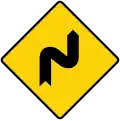 Double curve, first to right