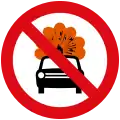 No vehicles carrying explosives